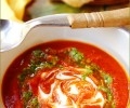 شوربة كريم البندورة بالبيستو