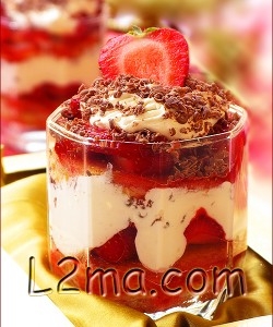 حلى الفريز بالكاسة